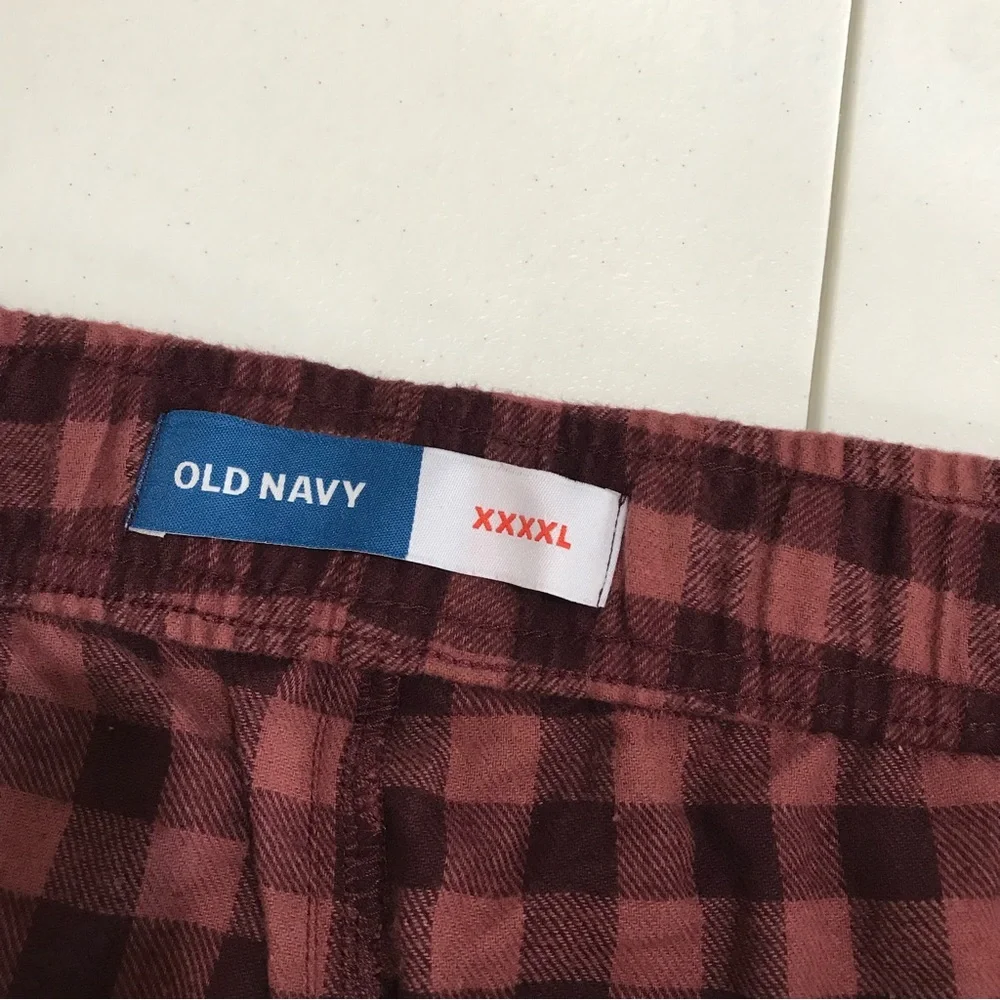 NWT Old Navy Double-Brushed Flannel Pajama Pants Men XXXXL 4XL Gingham Pockets